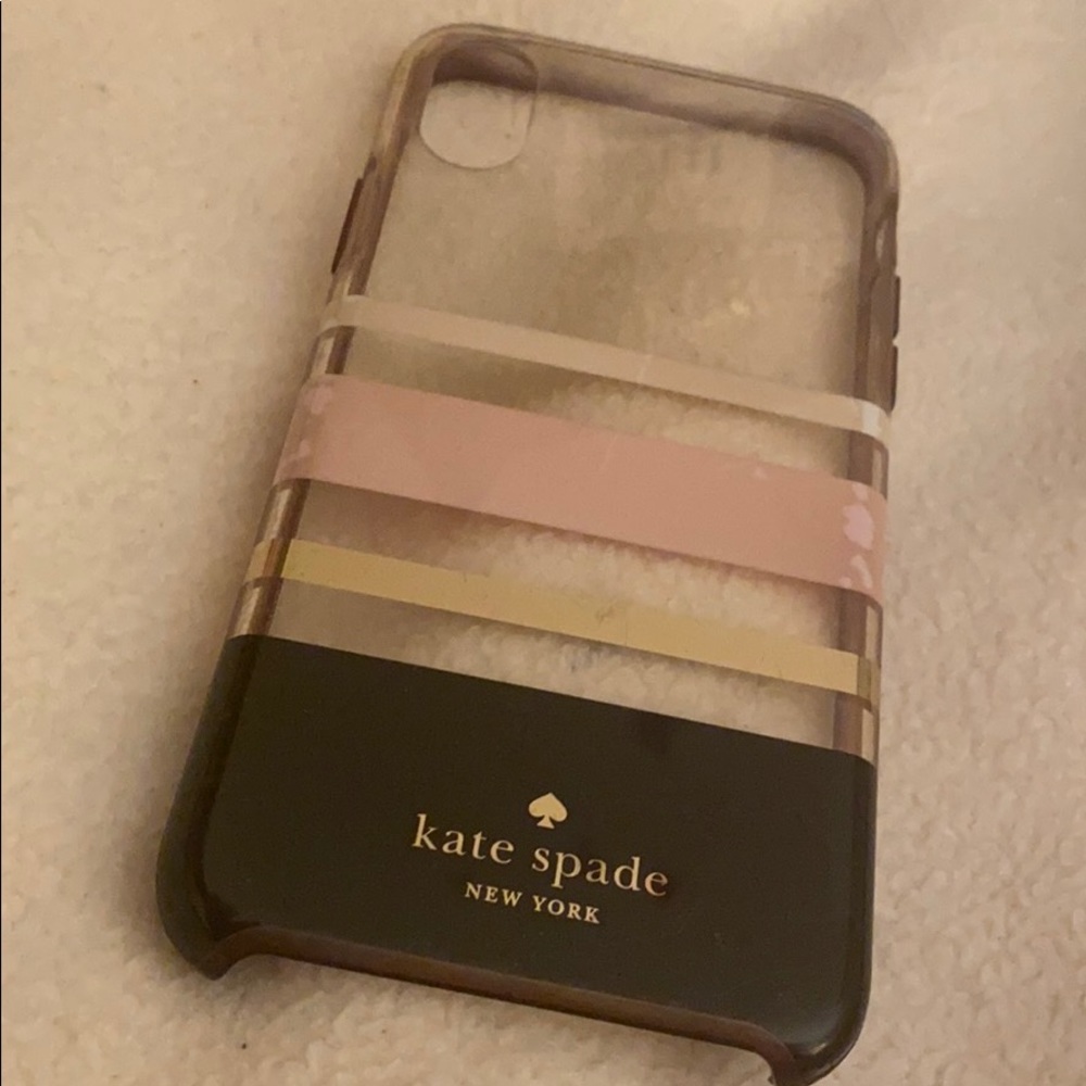 Kate Spade iPhone X striped case